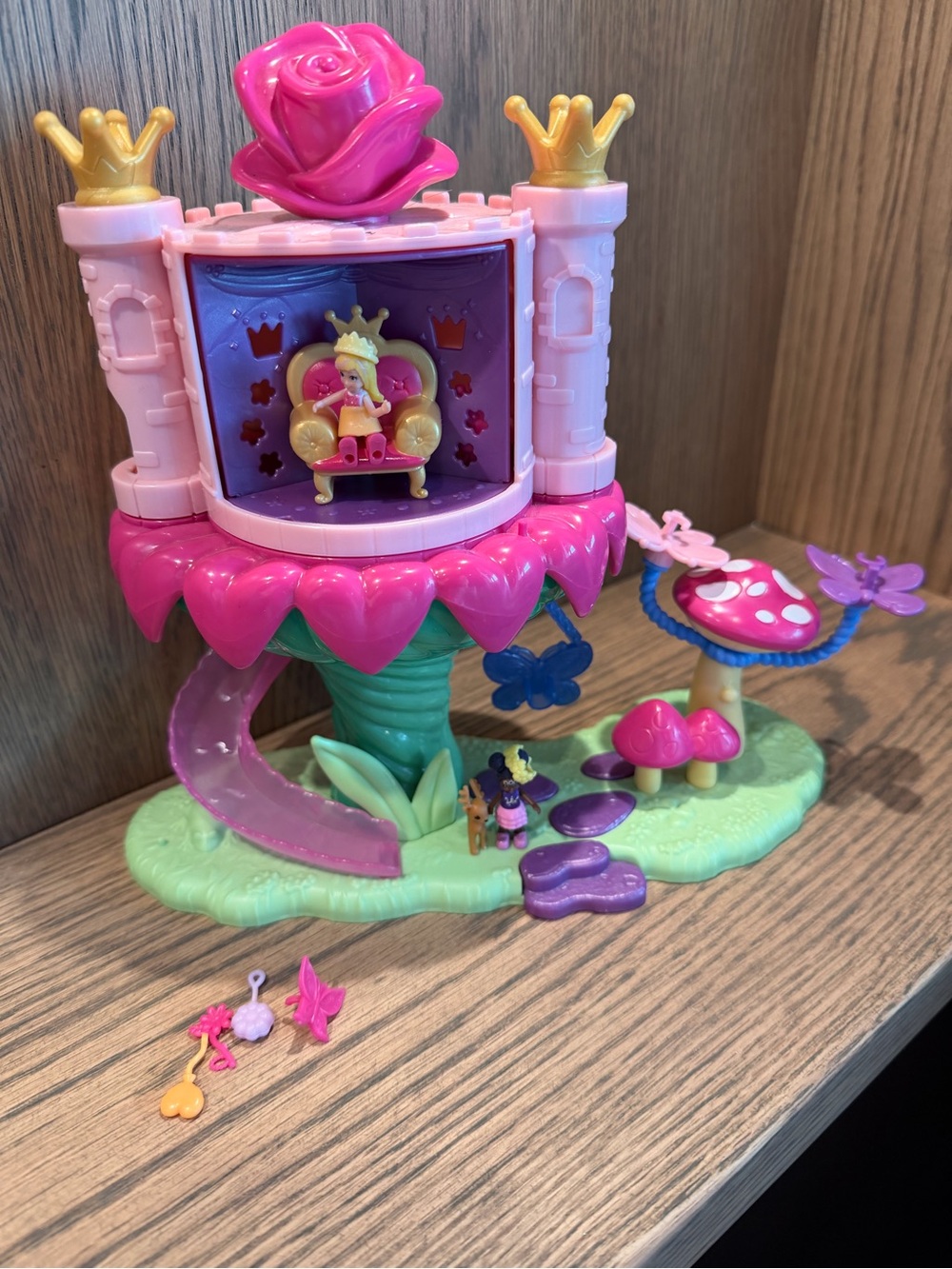 Polly pocket Pink Princess Castle Playset Kids Toy